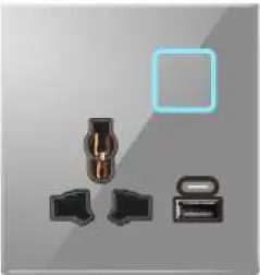 [322.11.11.11.01] بلاك كهرباء مع شاحن يواسبي مع المفتاح A2-14