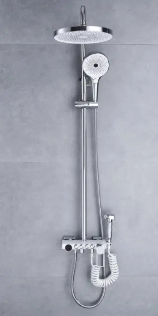 [400.01.10.01.06] دش استحمام رماد البندقية لانجكياو شاشة ديجيتال 4 مراحل DG09745-S