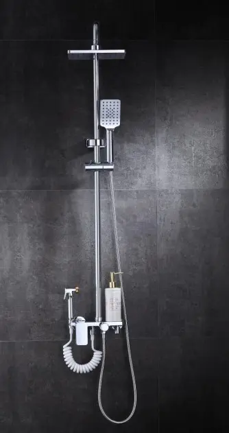 [400.01.10.03.09] طقم خلاطات رماد البندقية مربعة الشكل بثلاثة اتجاهات مطر DG04545